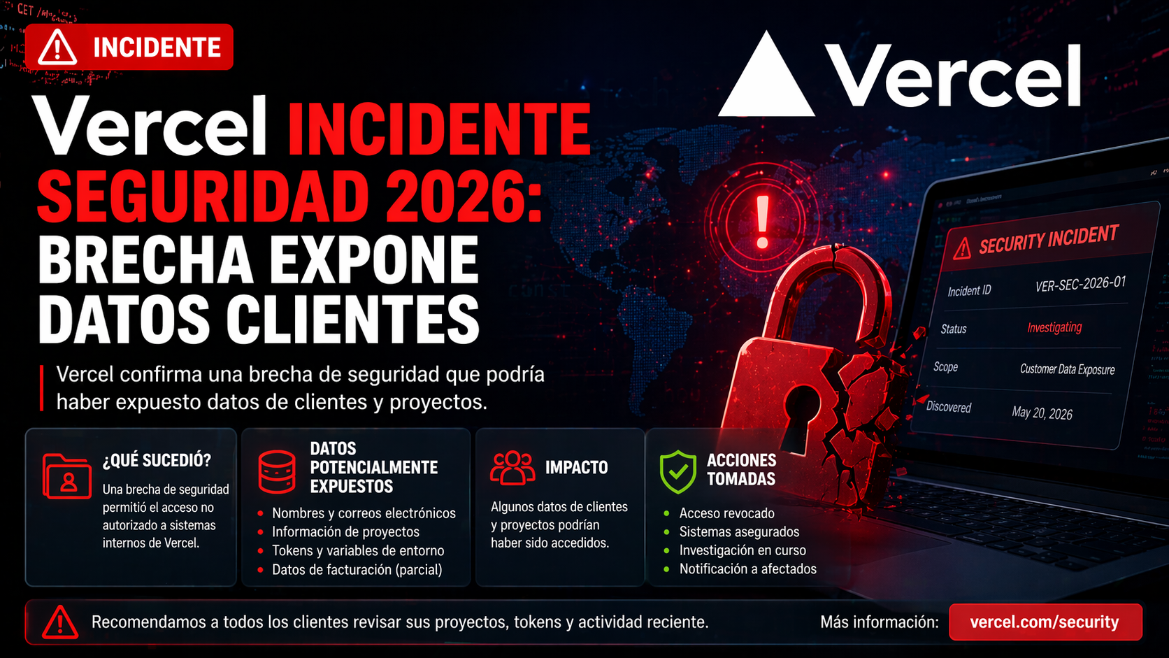 Vercel incidente seguridad 2026 timeline ataque Context.ai OAuth Google Workspace breach