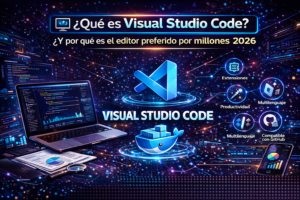 Interfaz de Visual Studio Code mostrando editor de código con múltiples archivos abiertos y extensiones instaladas para qué es Visual Studio Code