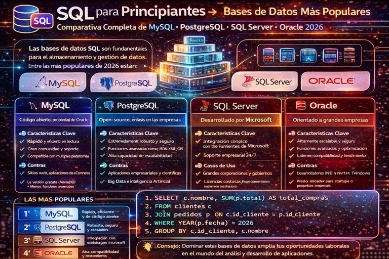 🗄️ SQL para Principiantes: Guía Completa 2026 - Codigo Fuente